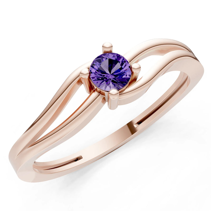 Split Shank Tiny Solitaire Ring