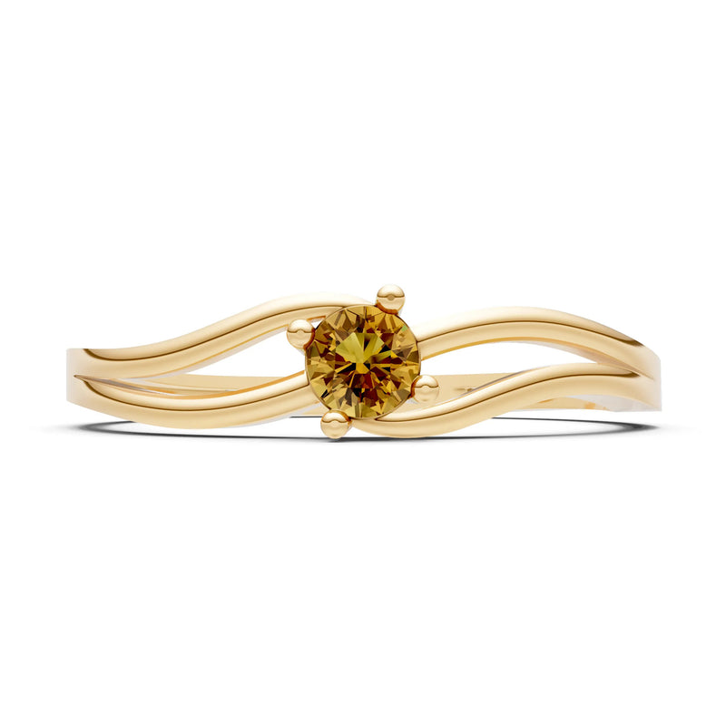 Split Shank Tiny Solitaire Ring