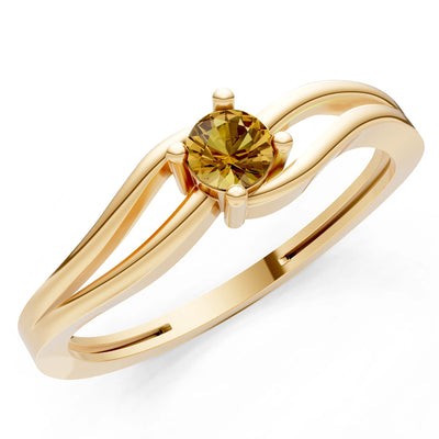 Split Shank Tiny Solitaire Ring