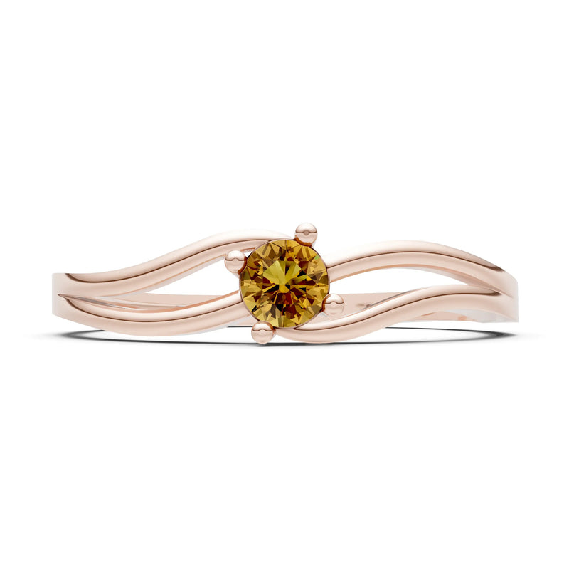 Split Shank Tiny Solitaire Ring