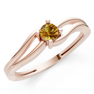Split Shank Tiny Solitaire Ring