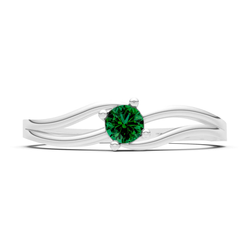 Split Shank Tiny Solitaire Ring