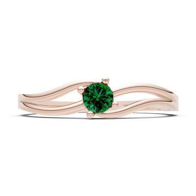 Split Shank Tiny Solitaire Ring