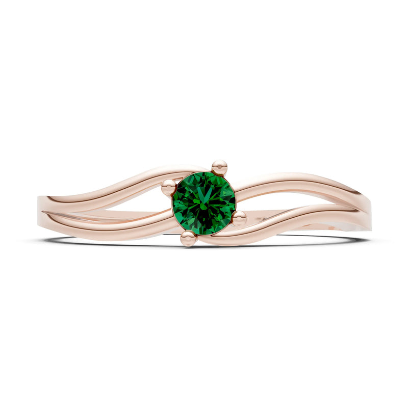 Split Shank Tiny Solitaire Ring