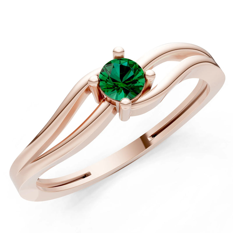 Split Shank Tiny Solitaire Ring