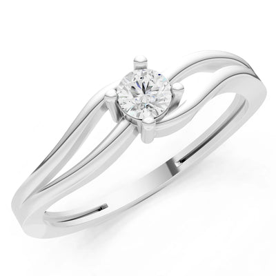 Split Shank Tiny Solitaire Ring