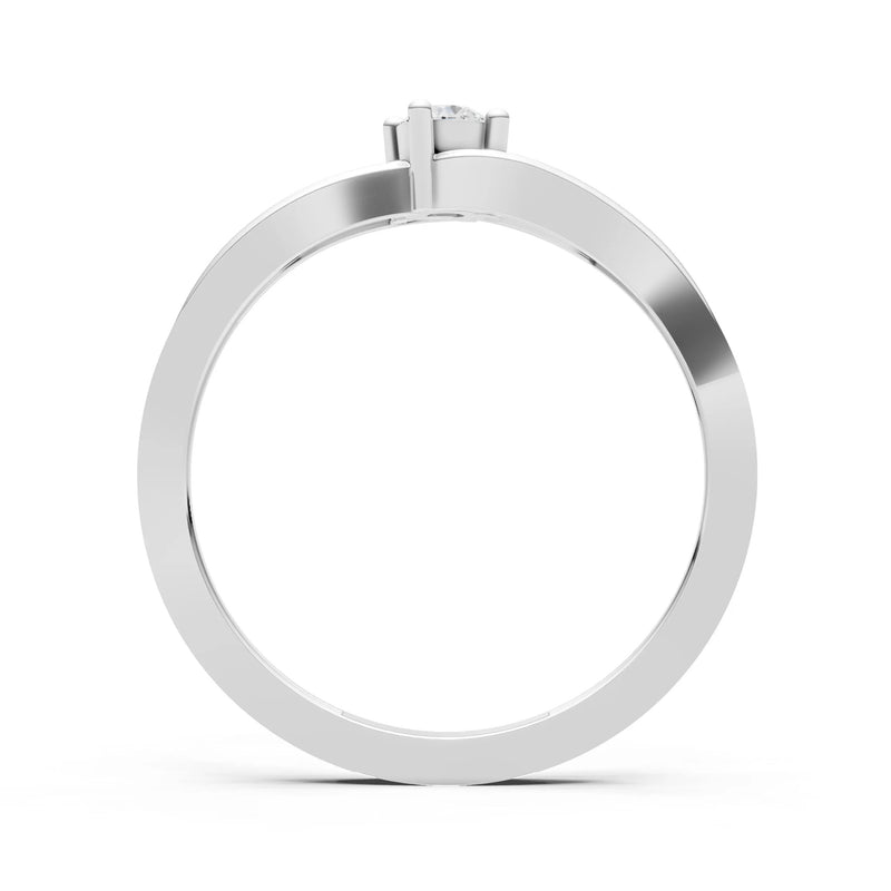 Diamond Split Shank Tiny Solitaire Ring