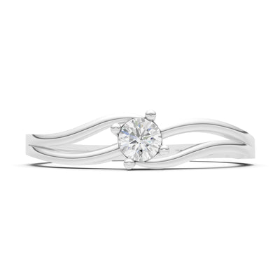 Diamond Split Shank Tiny Solitaire Ring