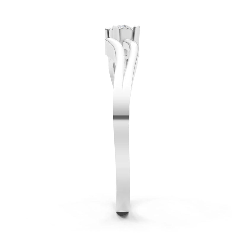 Diamond Split Shank Tiny Solitaire Ring