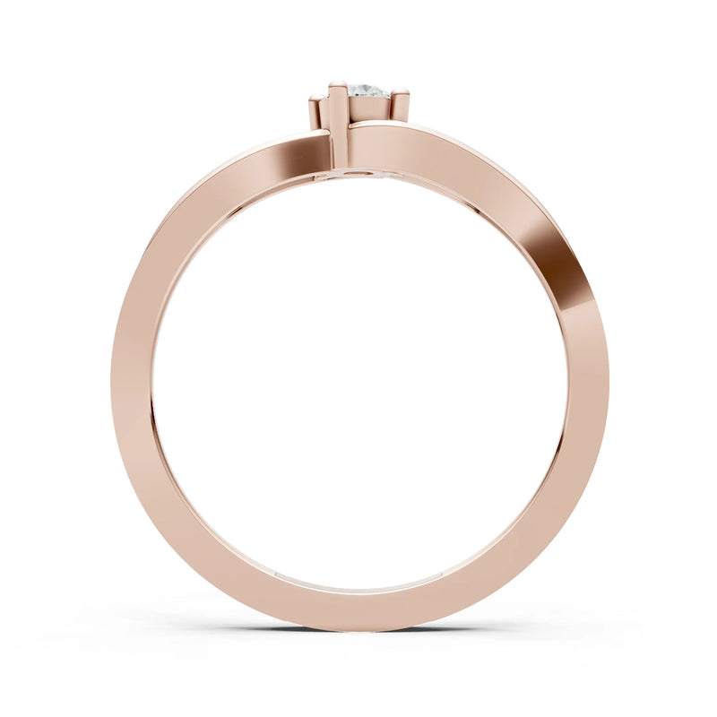 Diamond Split Shank Tiny Solitaire Ring