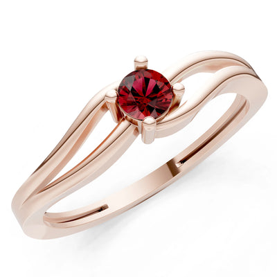 Split Shank Tiny Solitaire Ring
