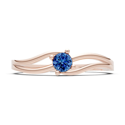 Split Shank Tiny Solitaire Ring