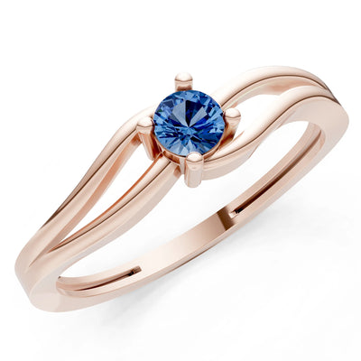 Split Shank Tiny Solitaire Ring