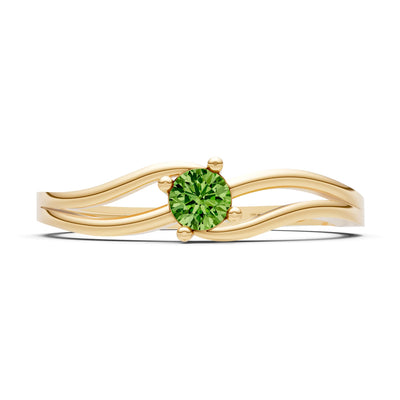 Split Shank Tiny Solitaire Ring