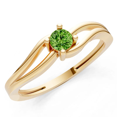 Split Shank Tiny Solitaire Ring