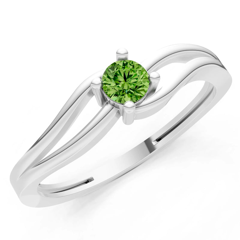 Split Shank Tiny Solitaire Ring