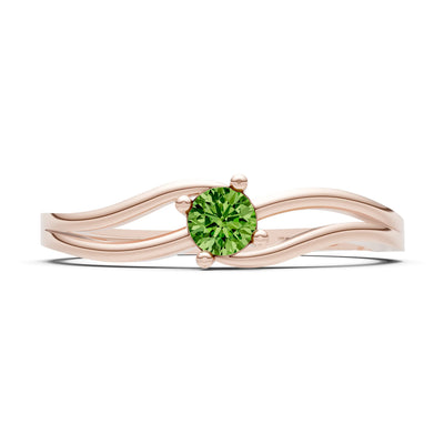 Split Shank Tiny Solitaire Ring