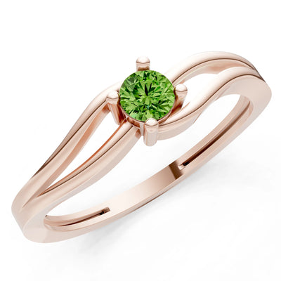 Split Shank Tiny Solitaire Ring