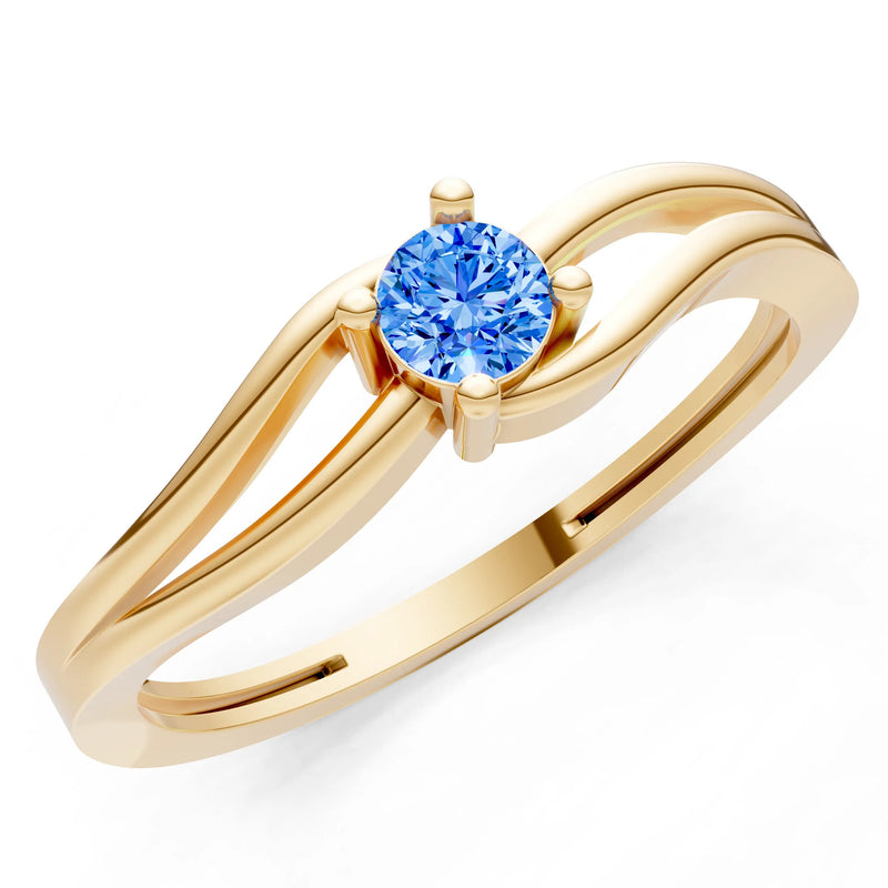 Split Shank Tiny Solitaire Ring