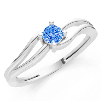 Split Shank Tiny Solitaire Ring