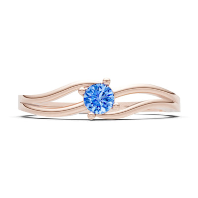 Split Shank Tiny Solitaire Ring