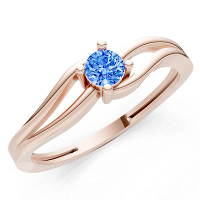 Split Shank Tiny Solitaire Ring