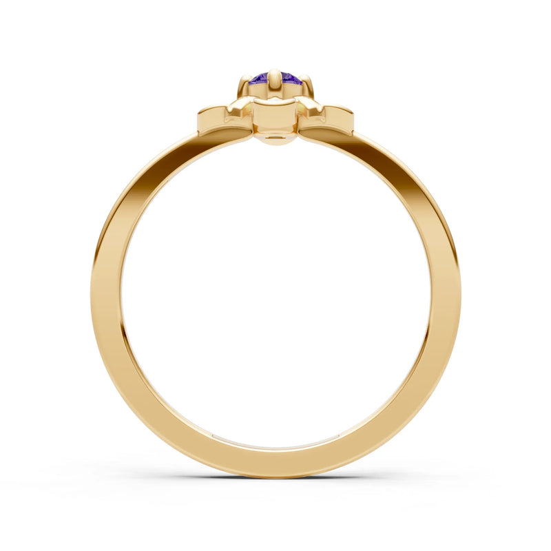 Floral Cluster Nova Bloom Ring - Round