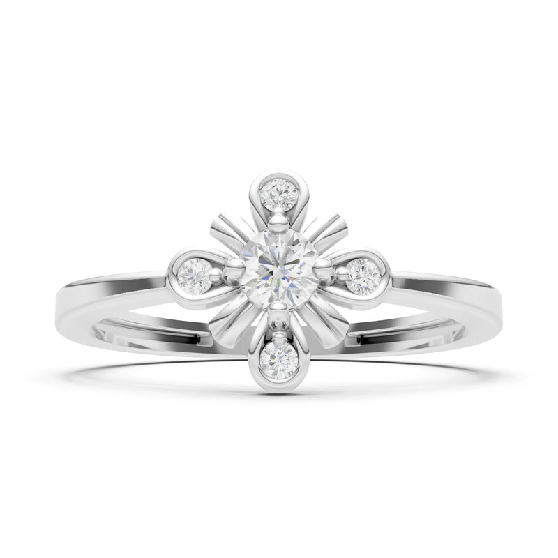 Floral Cluster Nova Bloom Ring - Round