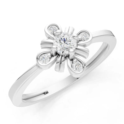 Floral Cluster Nova Bloom Ring - Round