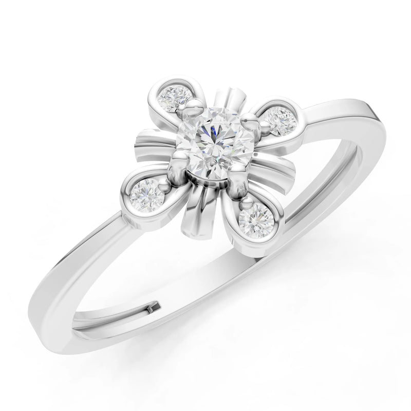 Floral Cluster Nova Bloom Ring - Round