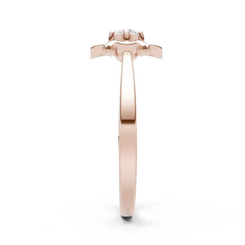 Floral Cluster Nova Bloom Ring - Round