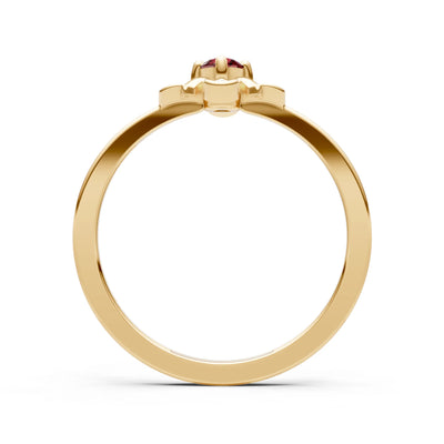 Floral Cluster Nova Bloom Ring - Round