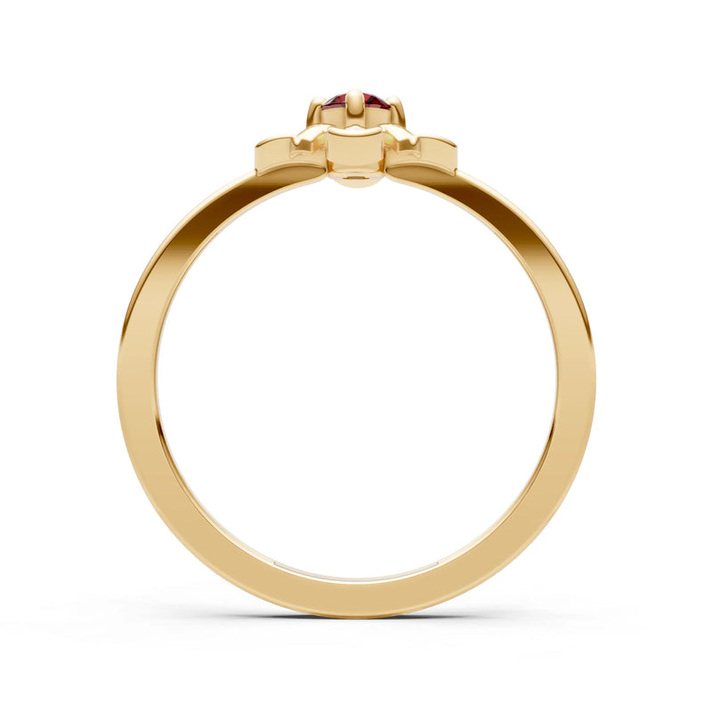 Floral Cluster Nova Bloom Ring - Round