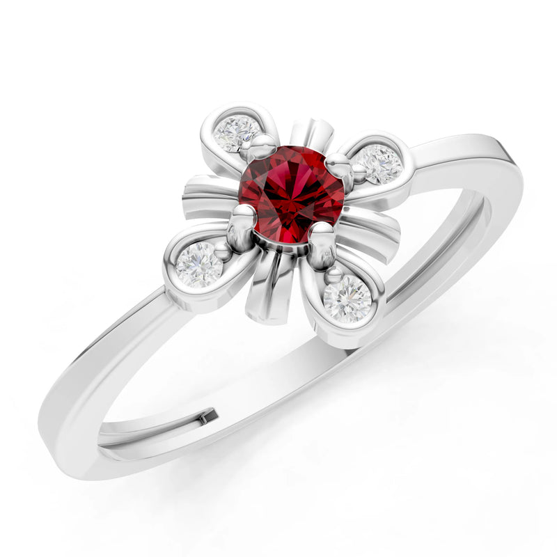 Floral Cluster Nova Bloom Ring - Round