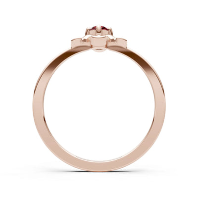 Floral Cluster Nova Bloom Ring - Round