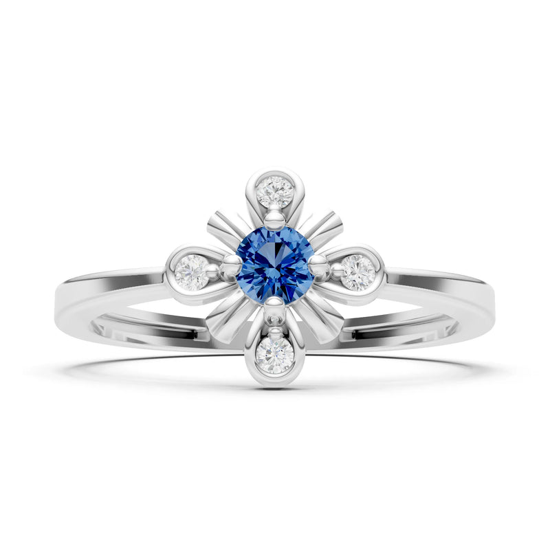 Floral Cluster Nova Bloom Ring - Round