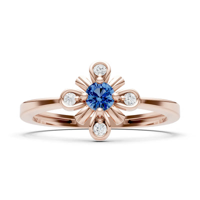 Floral Cluster Nova Bloom Ring - Round