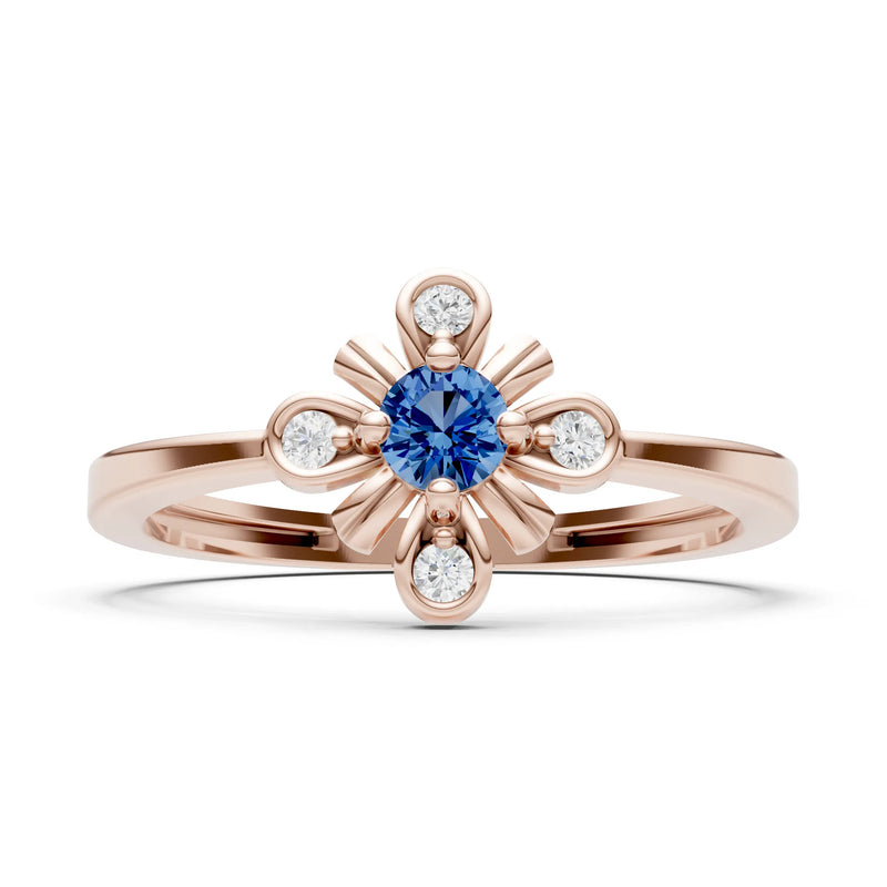 Floral Cluster Nova Bloom Ring - Round
