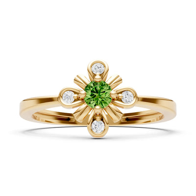 Floral Cluster Nova Bloom Ring - Round