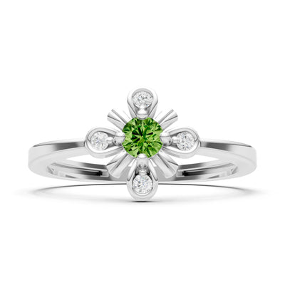 Floral Cluster Nova Bloom Ring - Round