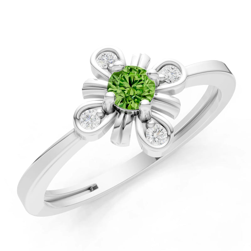 Floral Cluster Nova Bloom Ring - Round