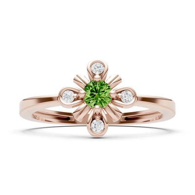 Floral Cluster Nova Bloom Ring - Round