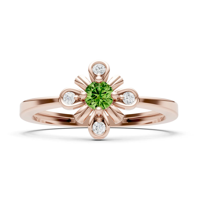 Floral Cluster Nova Bloom Ring - Round