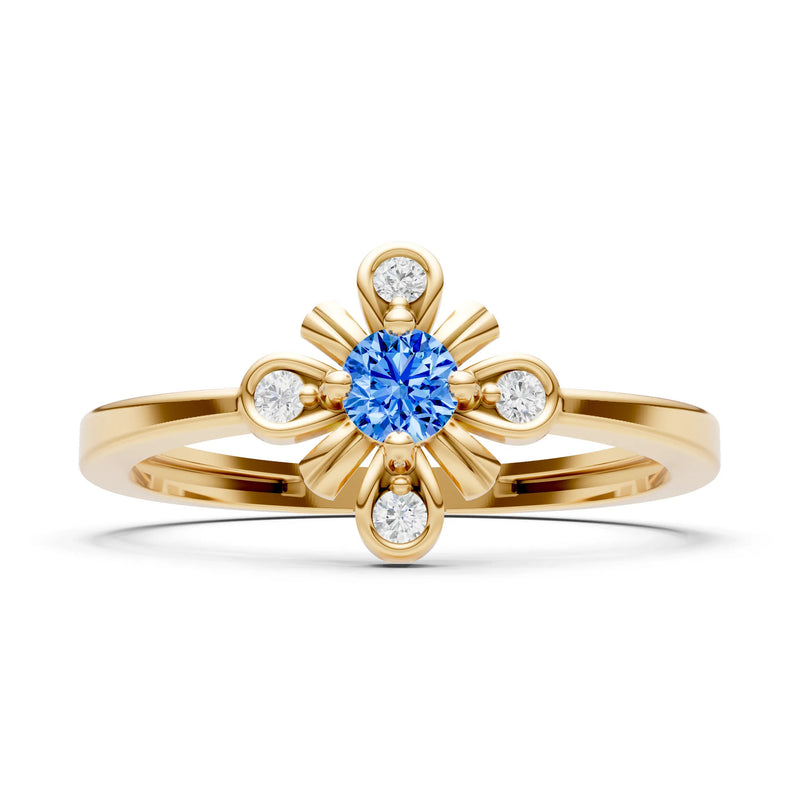 Floral Cluster Nova Bloom Ring - Round