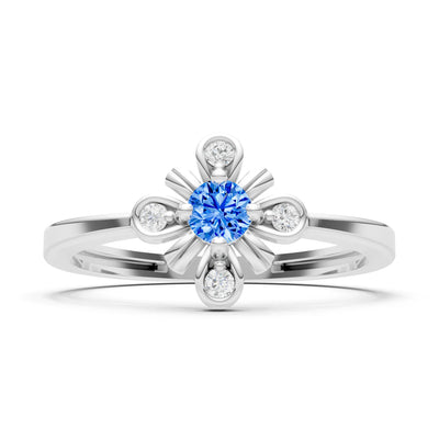 Floral Cluster Nova Bloom Ring - Round
