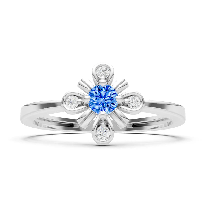 Floral Cluster Nova Bloom Ring - Round