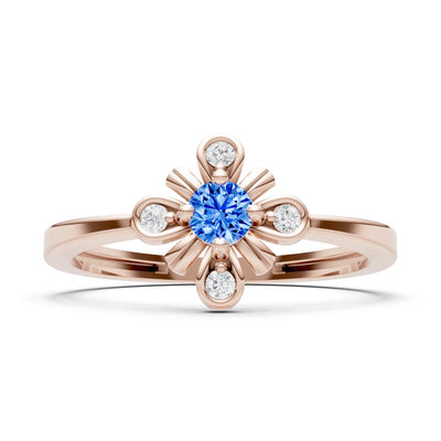 Floral Cluster Nova Bloom Ring - Round