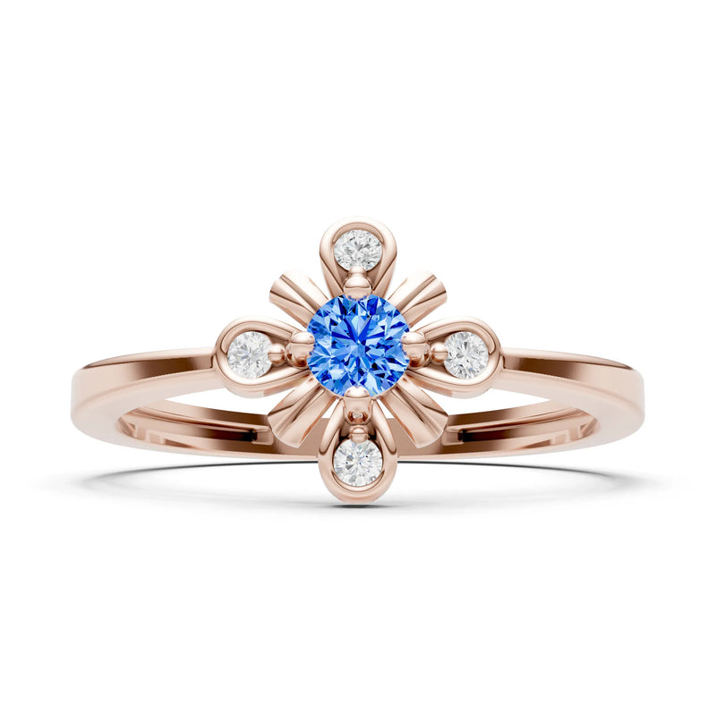 Floral Cluster Nova Bloom Ring - Round