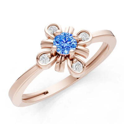 Floral Cluster Nova Bloom Ring - Round
