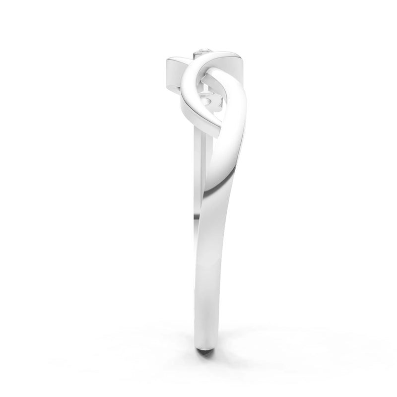Intertwined Three-Stone Ring